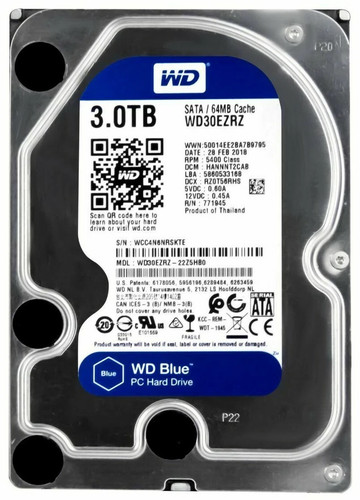 Blue 3tb wd30ezrz sata - blue, 3.5"