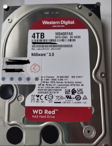 Red 4tb wd40efax nas hdd - 4tb,