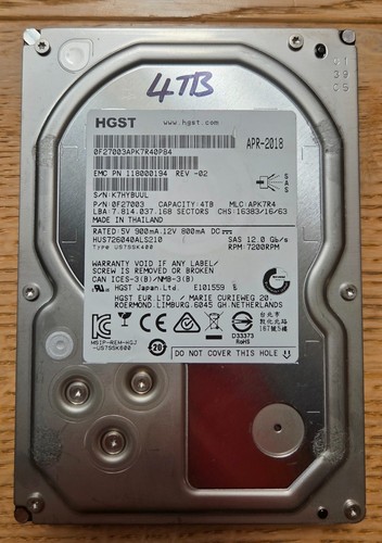 Hitachi 4tb sas server - sas, 3.5"