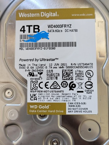 Gold 4tb 7200rpm sata - wd,